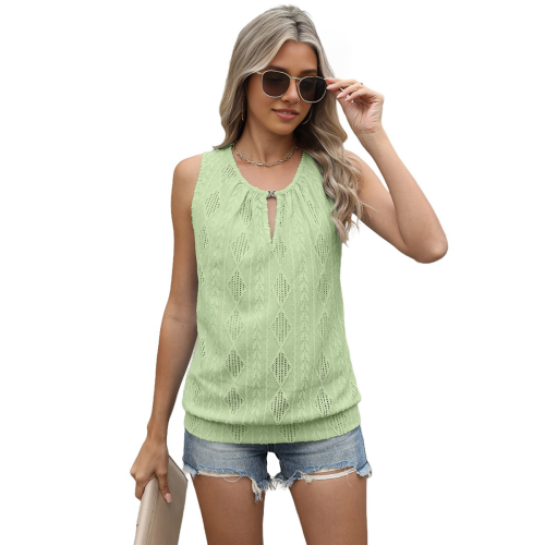 Chaleco sin mangas para mujer verde fluorescente L 2