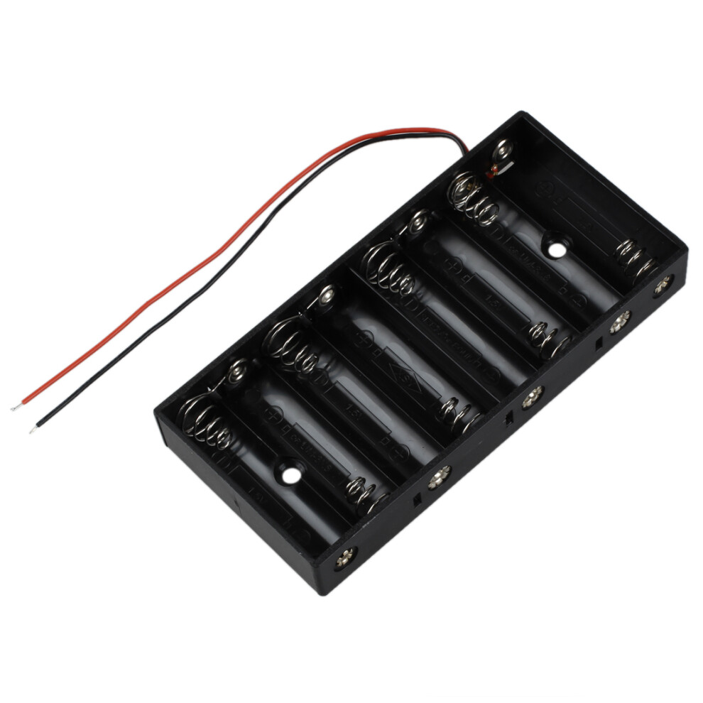New Plastic 8 X 1.5V Aa 2A Cell Battery Holder Storage Box Standard 12V Case With Lead Wire 4851067645101