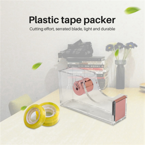 Deluxe Ακρυλικό Σχέδιο Διανομέας Ταινιών Γραφείου Διαφανές Ροζ Χρυσό 2