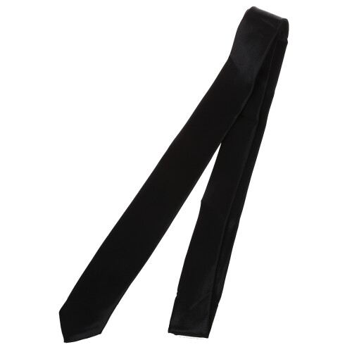 Μαύρη Polyster Skinny Neck Tie Γραβάτα 57" για άνδρες 1