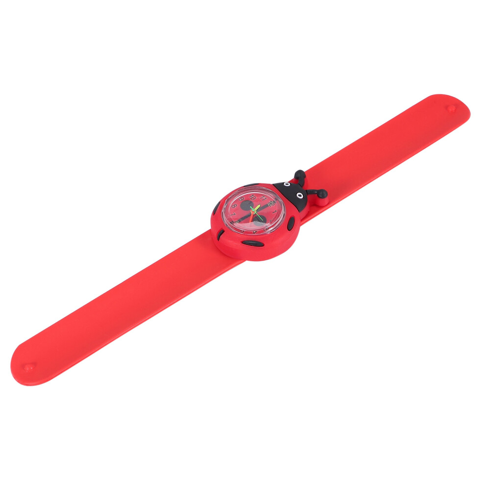 Photos - Wrist Watch Child Boy Girl Ladybug Adorable Cartoon Silicone Watch - Color: Red