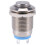 3V Druckschalter Türklingel Blaue LED 12 mm Silber 8
