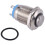 3V Druckschalter Türklingel Blaue LED 12 mm Silber 2