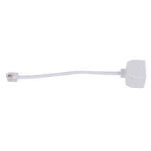 RJ11 6P4C telefoonsplitter 1 mannelijk 2 vrouwelijk - wit