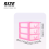 Mini translucent Drawer type plastic Storage Box（rose red 3 Layers） 7