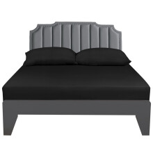 Lirex sovitettu lakana Twin XL koko 100 % egyptiläistä puuvillaa 300 lankaluku Pehmeä hengittävä lakana 100x200cm musta