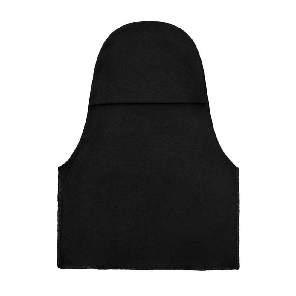 (black) 1pc Women Headwrap Single Layer Solid Color Fashionable Face Cover Sun Protection Turban Hat Sunscreen Hijab Chiffon Breathable