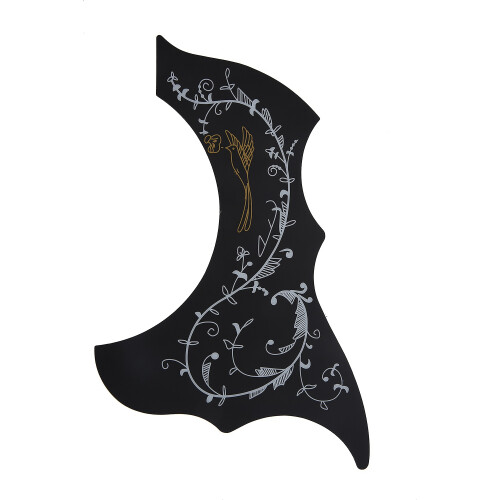 Pickguard-Acoustic-Acoustic Guitar Pickguard, Αυτοκόλλητο, Μαύρο