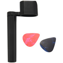 Saite + 2 Plektren Premium Kurbel für Gitarre A Westerngitarre, Klassik Elektrisch oder Akustik Schwarz mit Pin Puller und