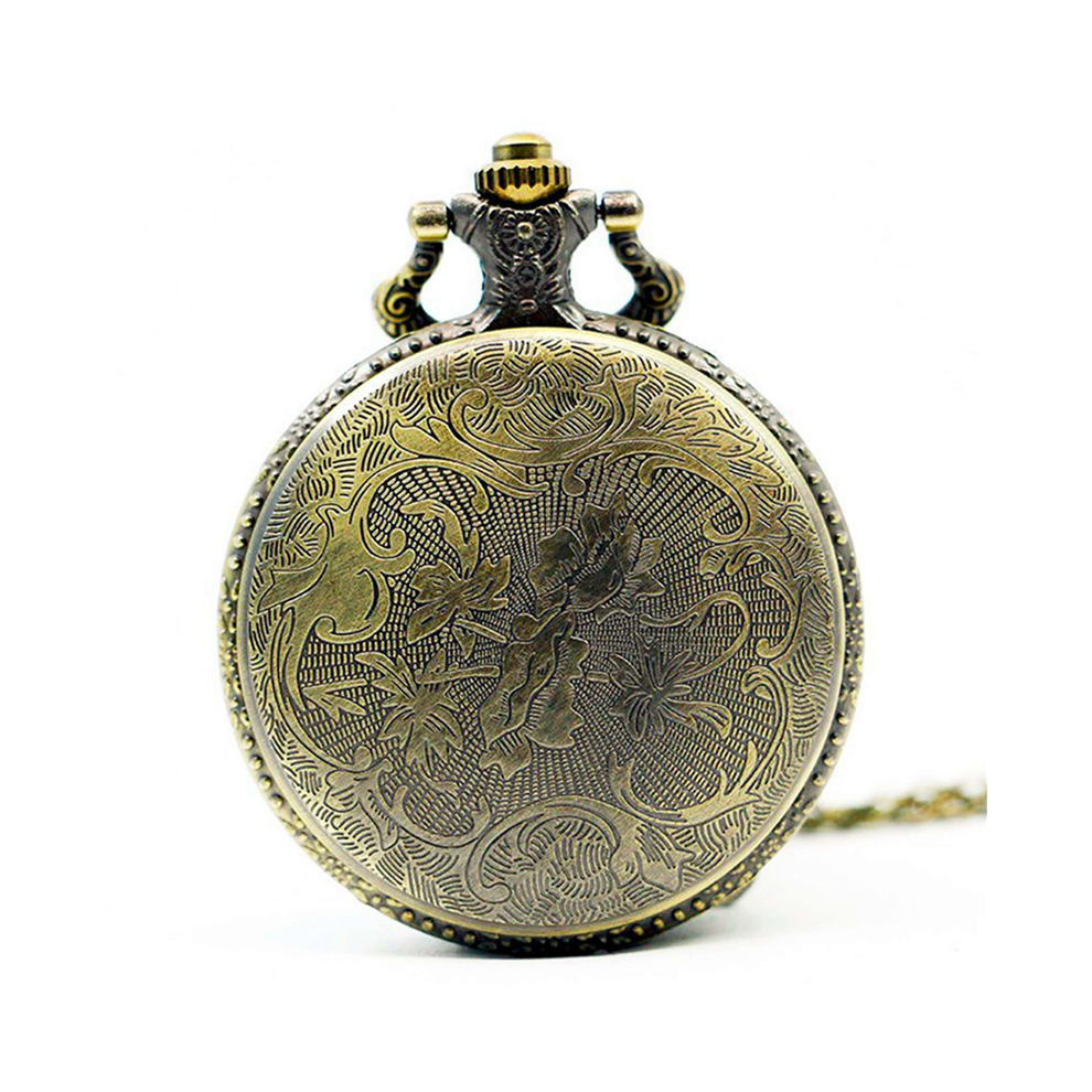 Photos - Wrist Watch Large bronze embossed Chinese style nostalgic retro pocket watch
