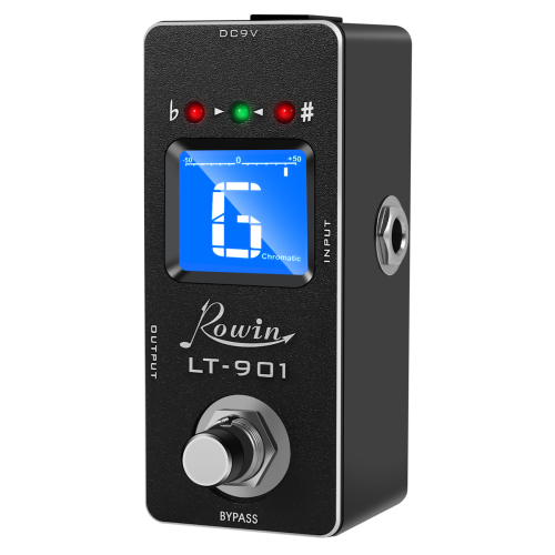 Rowin Lt-901 Guitar Effect Pedal Mini Chromatic True Bypass LCD Οθόνη Ψηφιακά Εξαρτήματα Κιθάρας Πεντάλ
