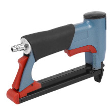 Grapadora neumática de aire de 1/2 pulgada, clavadora fina para muebles, clavadora azul de 4-16 mm, herramienta neumática para carpintería