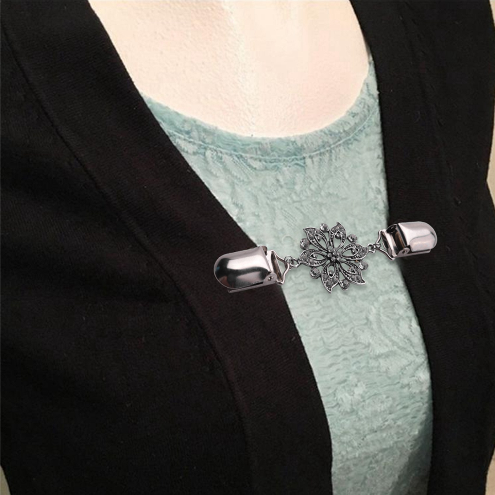 Lot de 3 pinces à col pour pull, châle, robe, cardigan, chemise vintage pour femmes et filles