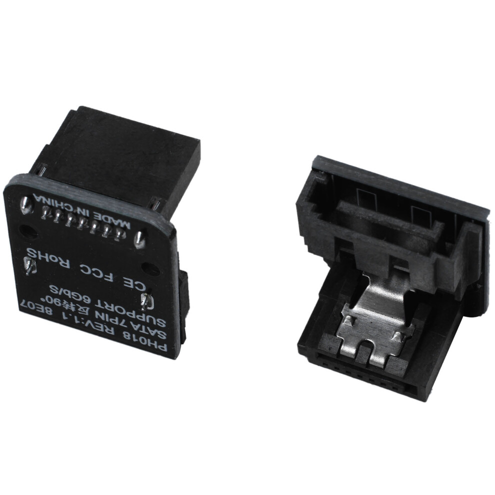 Adaptateur SATA 7 broches femelle vers mâle coudé à 90 degrés pour carte mère, pour ordinateur de bureau, SSD, disque dur