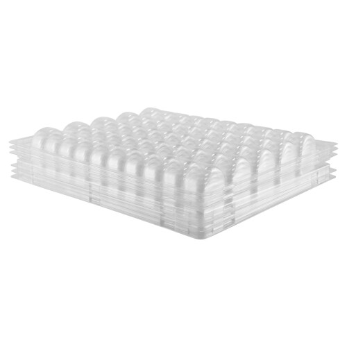 Clear PET Κλειστοί δίσκοι αποθήκευσης French Macaron - Χωράει 50 macarons ανά σετ Πακέτο 4 σετ
