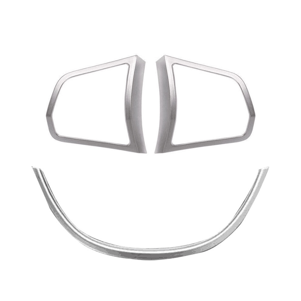 Geschikt Voor Bmw F10 5-Serie 525I 520I Auto 2 Stuks Linker En Rechter Stuurwielknop Afdekking + 1 Stuk U-Type Autostylingsticker Abs-image