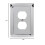 Amerelle 61DCH Placa de Parede, 1 Duplex, Cromo Polido 2