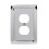 Amerelle 61DCH Placa de Parede, 1 Duplex, Cromo Polido 1