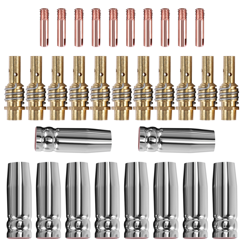 30Pcs 15Ak Torch Machine Consumables Mig Torch Gas Nozzle Tips Holder For Mig Mag Welding Machine 4851067674132