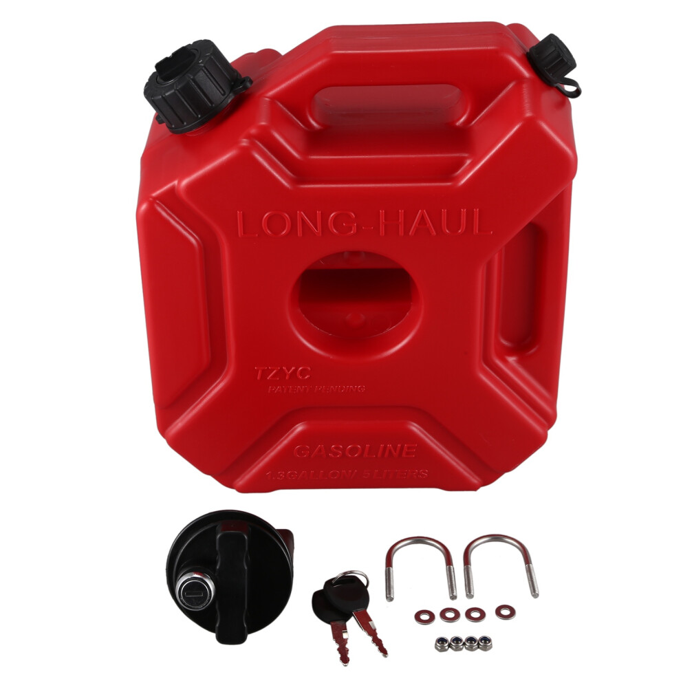 Lockable 5L Fuel Tanks Plastic Car Mount Motorcycle Jerrycan Gas Can Gasoline Oil Container Canister-image-OPC-PGPJSSR-NEW
