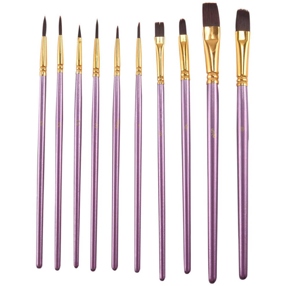 20Pcs Paint Brush Set Artist Paint Brushes for Watercolor, Oil Paintings Canvas, Ceramic, Clay, Wood & Models