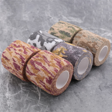 6 rolos de fita adesiva a granel (cores sortidas e camufladas aleatórias) fita de primeiros socorros veterinária autoadesiva