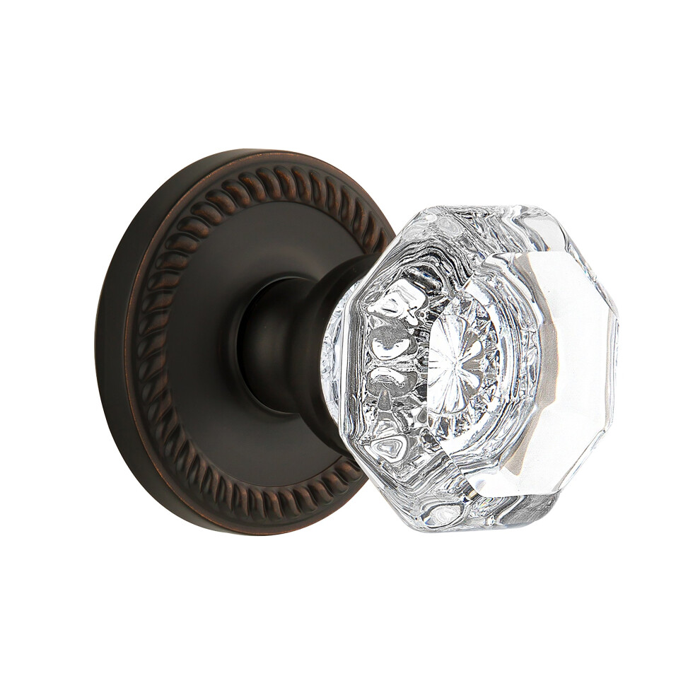 Photos - Door Handle Grandeur Single Dummy Timeless Bronze Newport Rosette with Chambord Crystal Knob 821899 821899