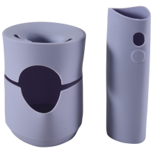 Lilafarbene Schutzhülle aus weichem Silikon für den Dyson Supersonic-Haartrockner, 360-Grad-Vollschutz-Ladehülle für die Dyson-Gebläseabdeckung