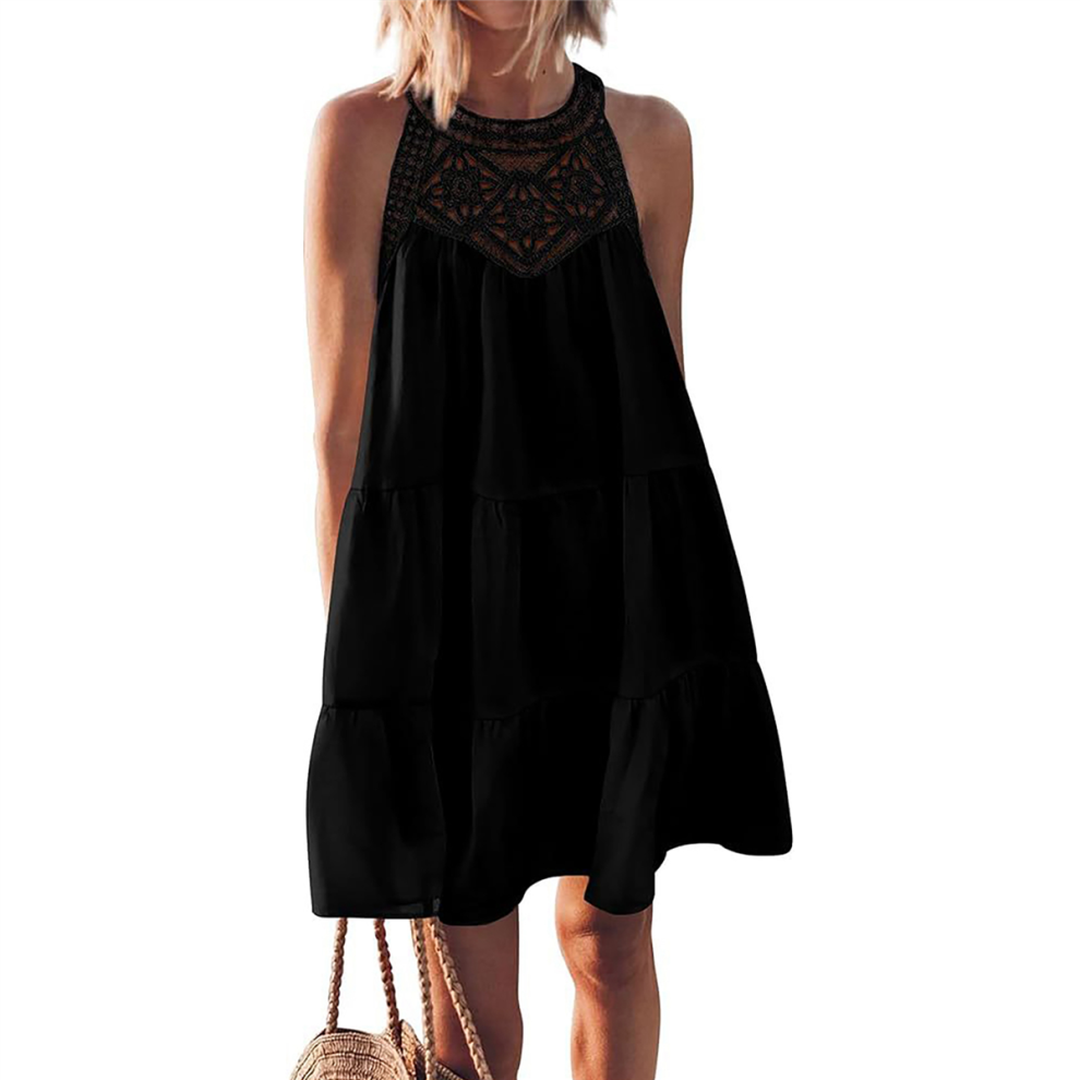 Caraco en dentelle pour femme, noir, taille M