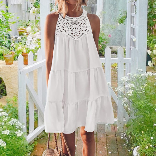 Dames kanten camisole wit S 2