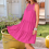 Dames kanten camisole roze rood XL 6