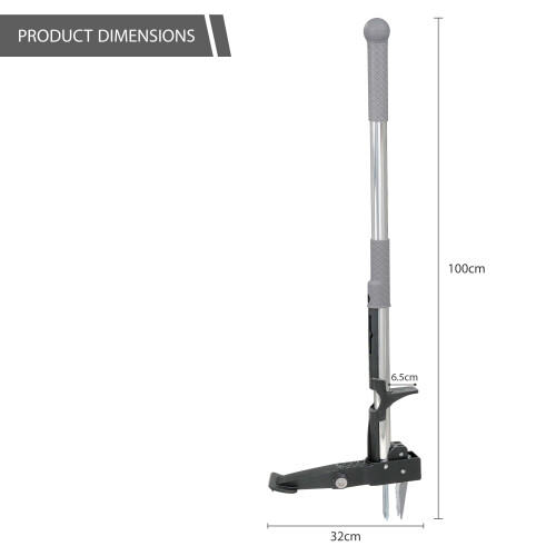 Weed Puller Stand Up Weeder Hand Tool with 4 Claws Foot Pedal Long Root Picker 1