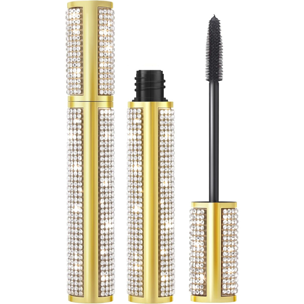 Gogerstar 4D Silk Fiber Lash Mascara For Longer, Thicker, Voluminous Eyelashes,Natural Smudge-Proof Waterproof Clear Vegan Mascara, All Day Exquisitely Long