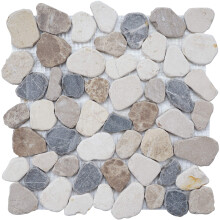 Simple Tile - 5 Sheets Marble Mosaic Tile for Kitchen Backsplash Bath