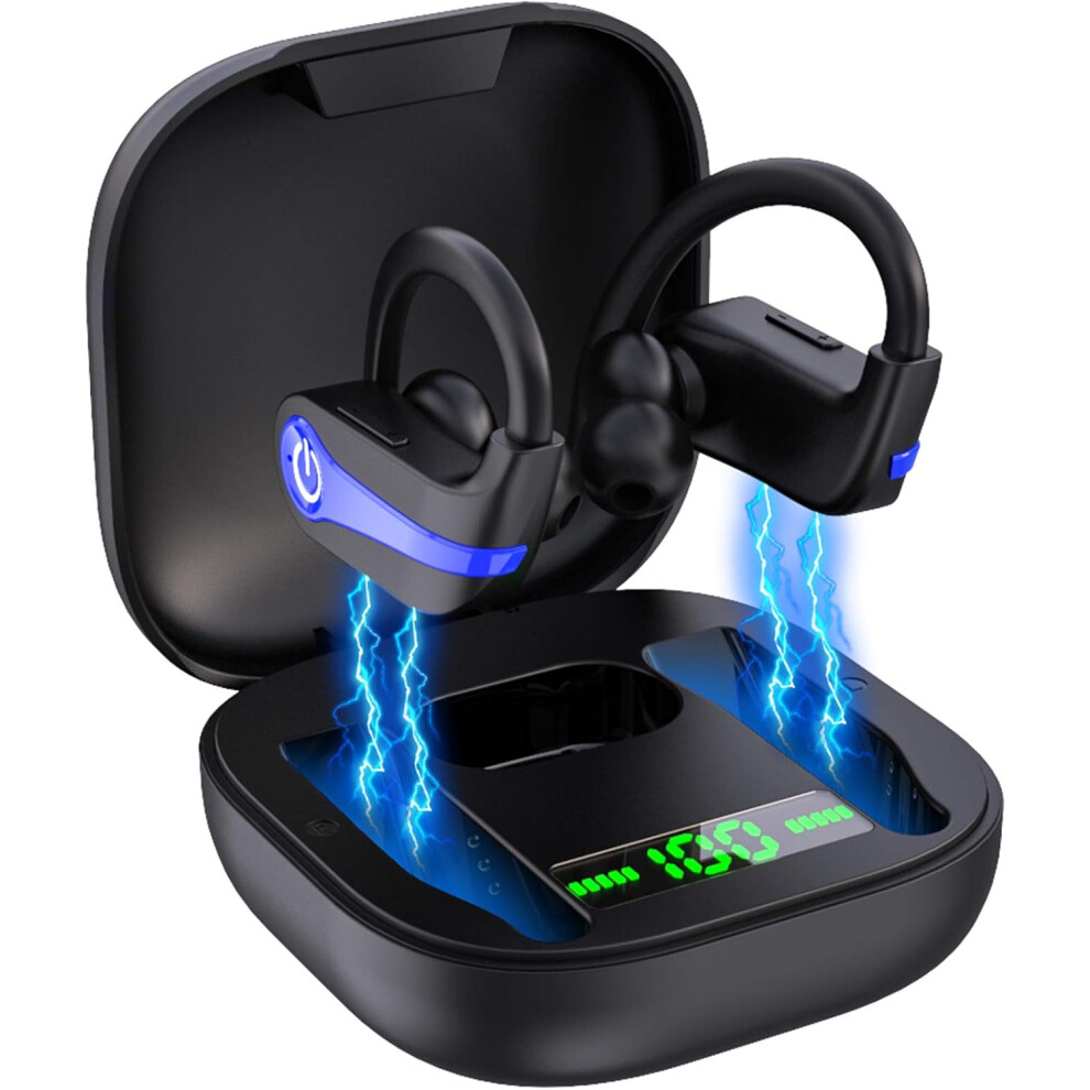 Wireless Headphones, Wireless Earbuds Bluetooth 5.1 Headphones Sport, Wireless Earphones In Ear Stereo Deep Bass Ip7 Waterproof Earhook 779747669763