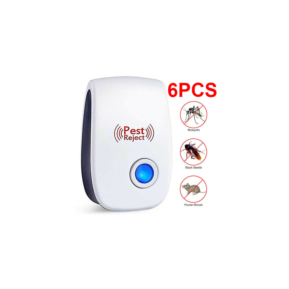 6Pcs Pest Repeller Ultrasonic Electronic Mouse Rat Mosquito Insect UK