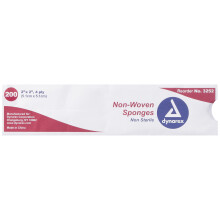 Dynarex Vliesstoff-Schwämme, nicht steril, 2x2 und 4-lagig, ideal für Gesichtspflege, Hautbehandlung und Wundversorgung