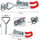 4Pcs Toggle Catch Latches 100Kg Holding Capacity Triangle Shaped Lever Latch Pull Action Quick Release Hasp Cabinet Claspfor Tool Boxes, Trunk, Cases 6