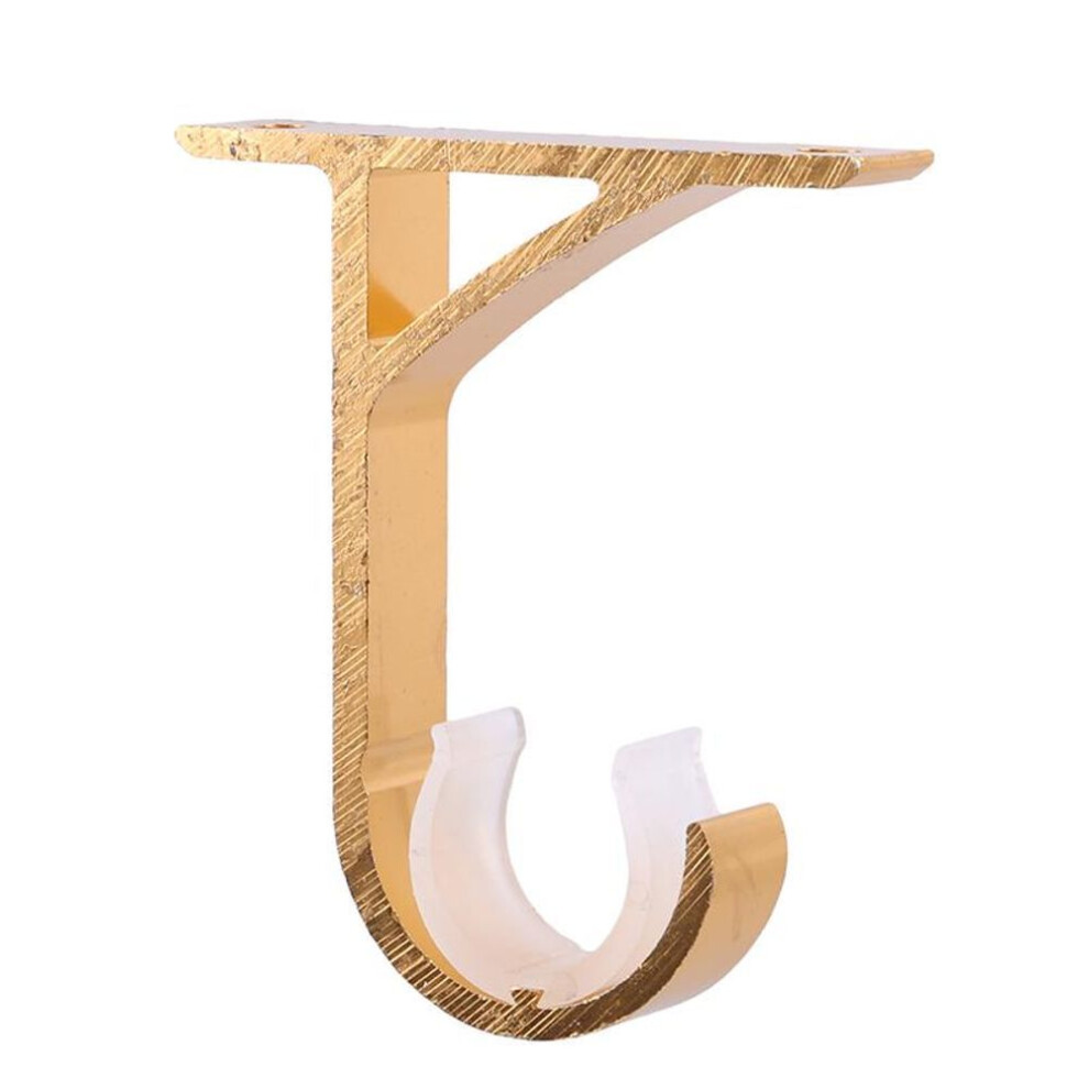 (gold) Curtain Rod Bracket Pole Holder Ceiling Mount Thickened Base Home Aluminum Modern Fixed Decorative