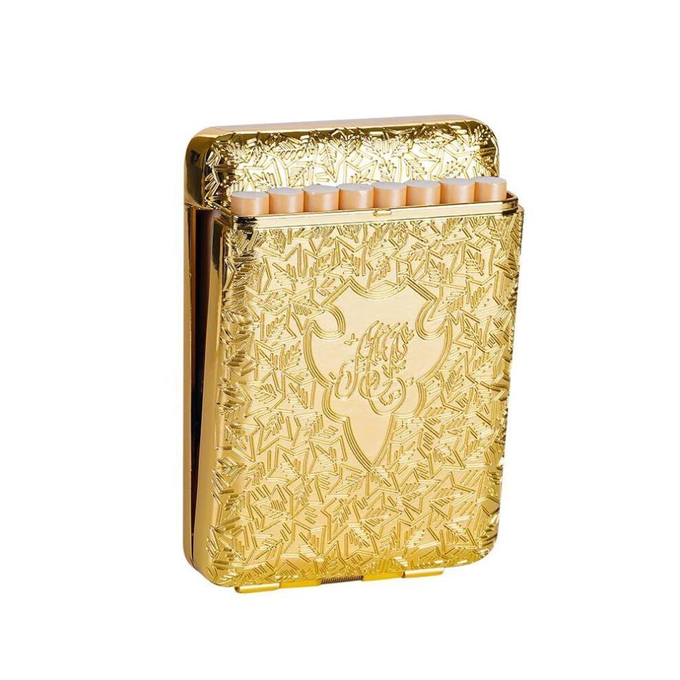 Yeuligo Regular King Size Cigarette Case 16 Pcs King Size Cigarette Box Retro Metal Portable Good For Men Women