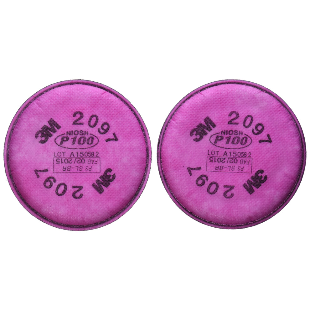 3M - 2097 P100 Particulate Filter For 5000  6000  6500  7000 And FF-4 Pink