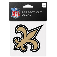 WinCraft New Orleans Saints-Logo, 10,2 x 10,2 cm, farblich perfekt geschnittener Aufkleber