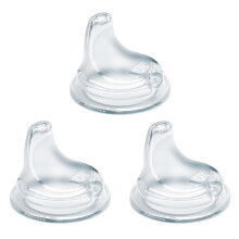NUK Replacement Silicone Spout for NUK Active and Learner Cups Clear Pack of 3
