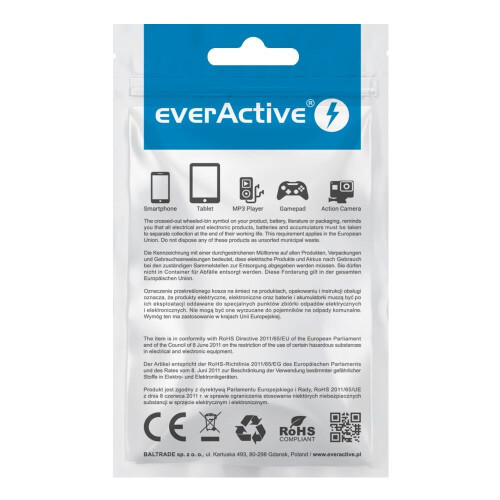 everActive cable USB-C 1m - Black, braided, quick charge, 3A - CBB-1CB 1