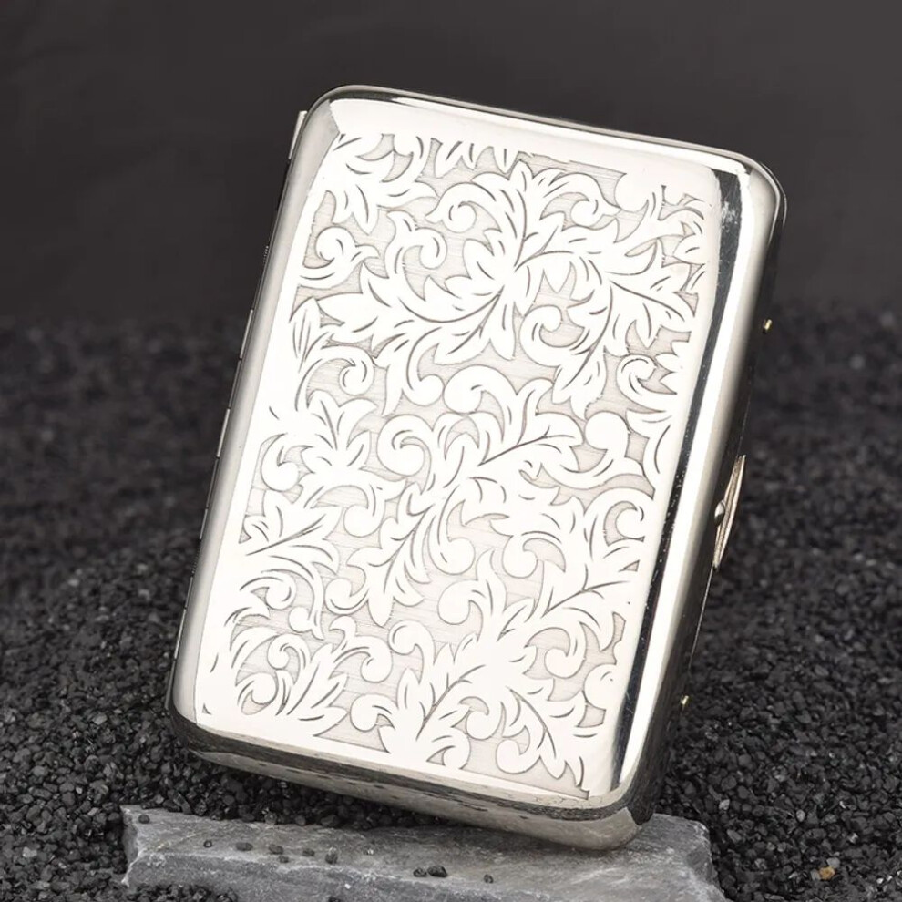 Yeuligo White Suncha 16 Copper Carved Cigarette Box Multi-Picture Engraved Men's Anti-Pressure Waterproof