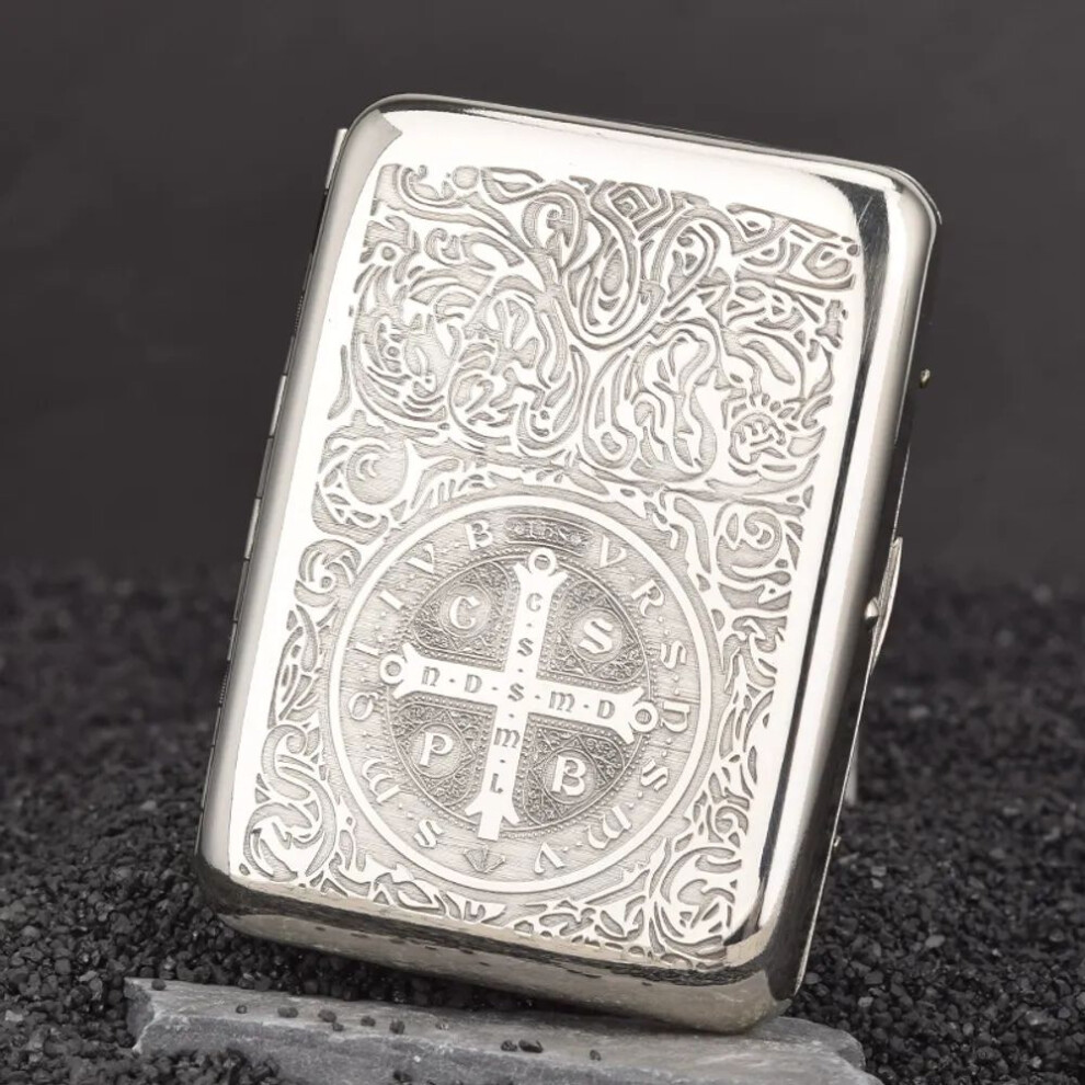Yeuligo White Suncha 16 Copper Carved Cigarette Box Multi-Picture Engraved Men's Anti-Pressure Waterproof