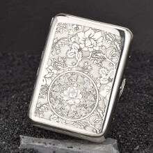 Suncha 16 White Copper Carved Cigarette Box Multi-picture Engraved Men's Anti-pressure Waterproof