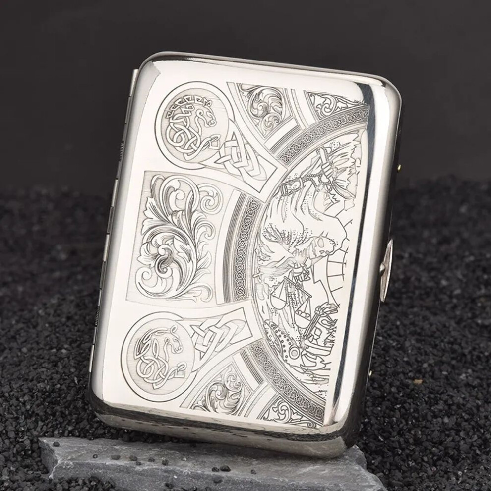 Yeuligo White Suncha 16 Copper Carved Cigarette Box Multi-Picture Engraved Men's Anti-Pressure Waterproof