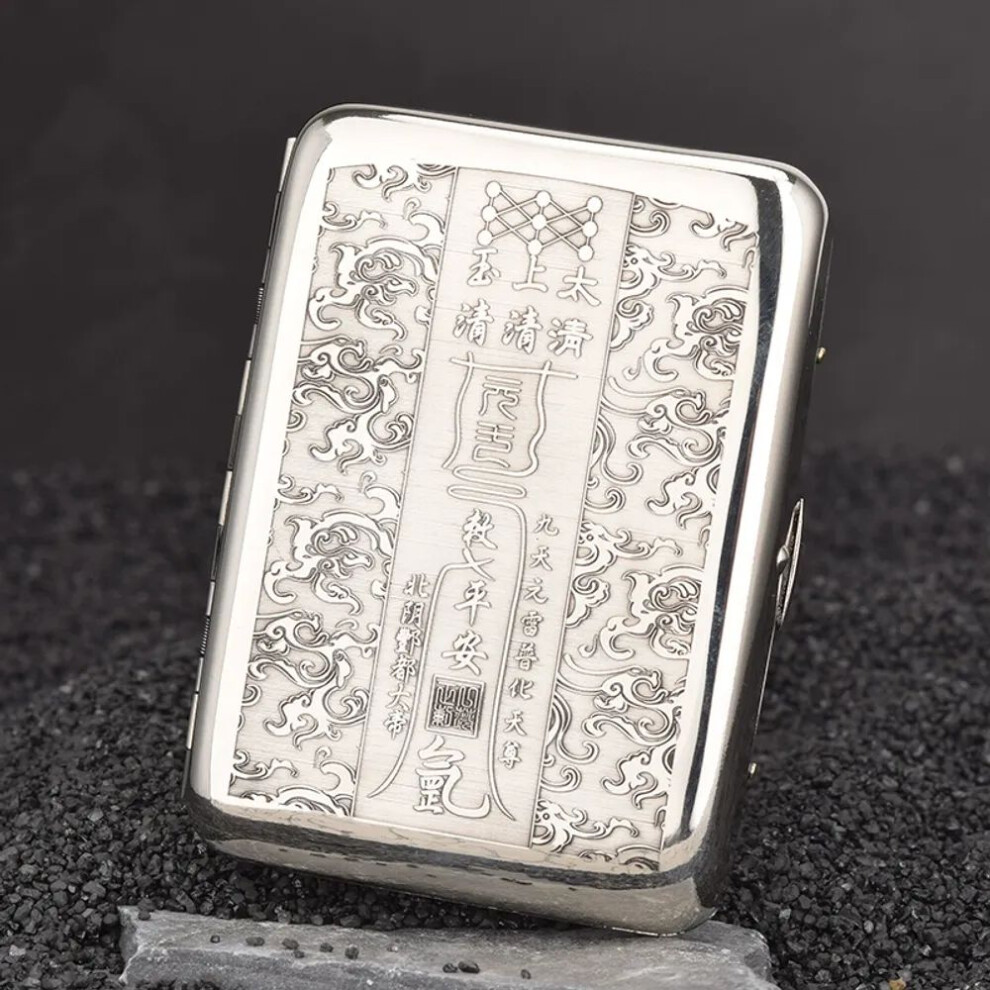 Yeuligo White Suncha 16 Copper Carved Cigarette Box Multi-Picture Engraved Men's Anti-Pressure Waterproof