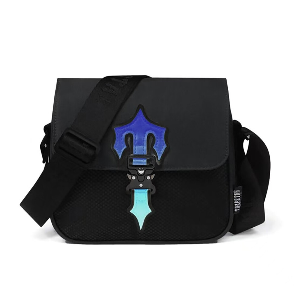 Gradient Blue T Crossbody Bag-Black/Reflective new